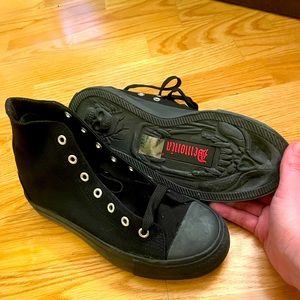Demonia Deviant 101 Skater Canvas High Top Sneaker